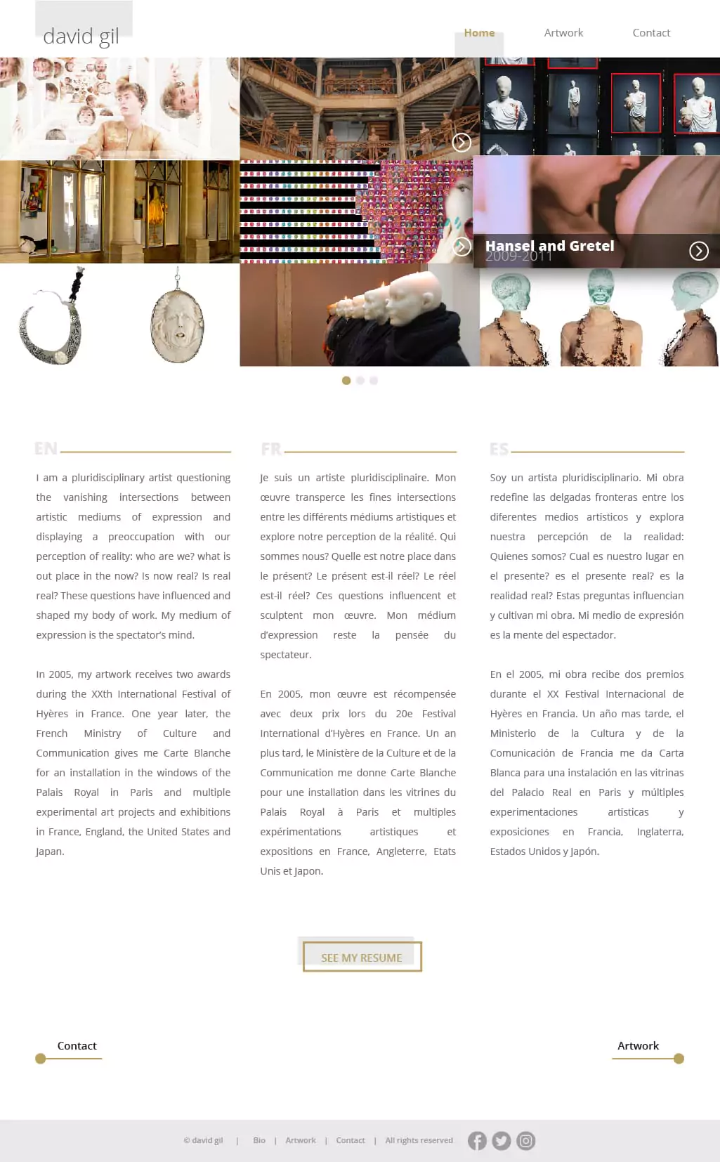 David Gil – Website de Artista Plastico.